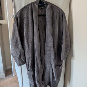 Barefoot Dreams Open Front Dolman Sleeve Ribbed Cardigan With Pockets XS/S